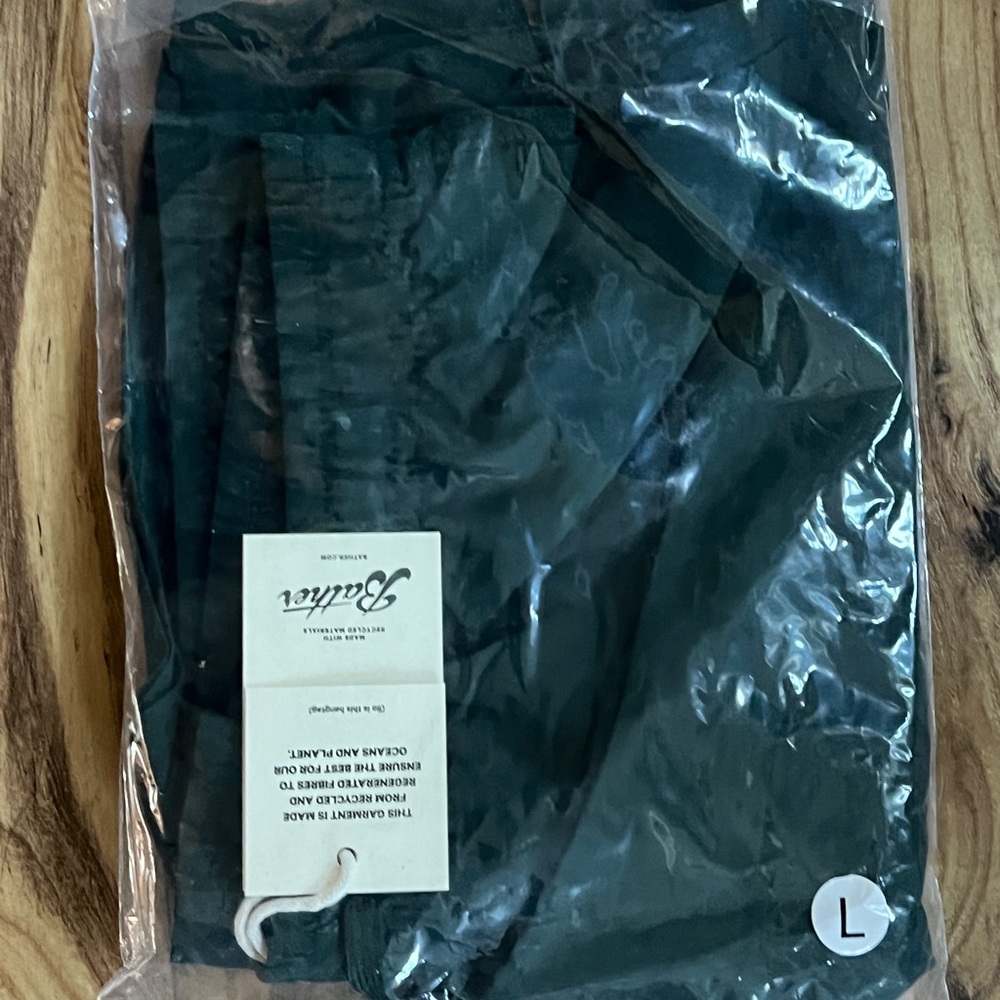 NWT Men’s Bather bathing suit in “Pine” green. Size Large. New sealed.